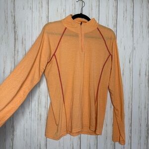 Orvis peach 3/4 zip long sleeve Large